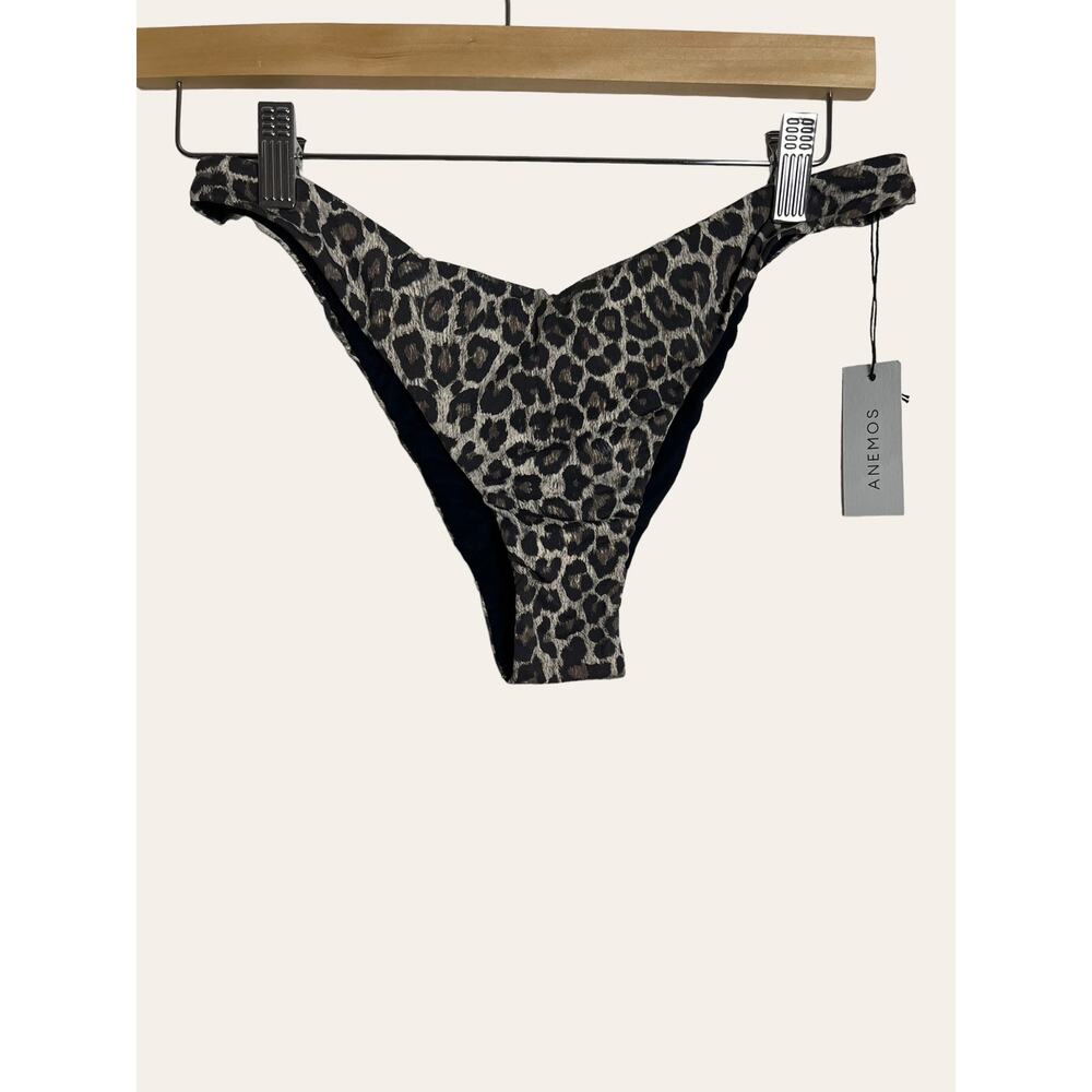 ANEMOS The Eighties Leopard High Cut Bikini Bottom Size L - Picture 2 of 5
